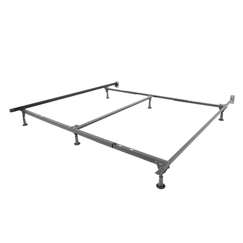 Rize Universal Adjustable Height Metal Bed Frame with Headboard Brackets