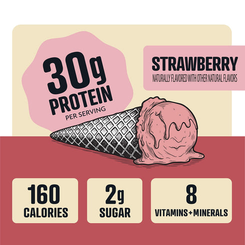 6 Pack - Member's Mark 30g Ultra-Filtered Milk Protein Shake, Strawberry, 11.5 fl. oz