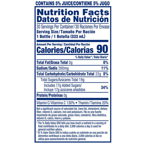 SunnyD Tangy Original Sports Bottles, 30 pk./11.3 oz.