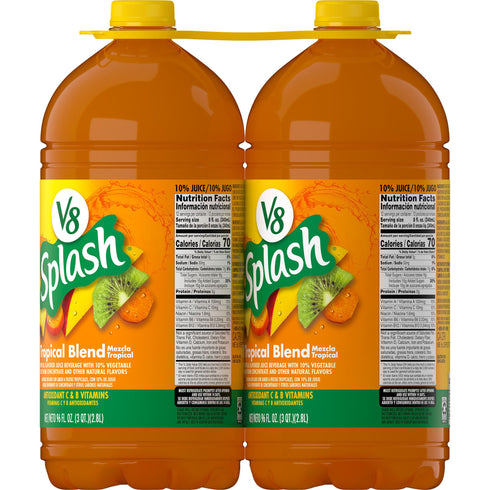 V8 Splash Tropical Blend Flavored Juice Beverage, Bottles, 2 pk./96 fl. oz.