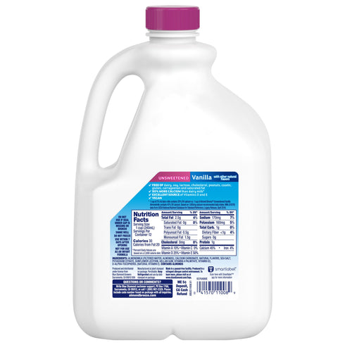 Blue Diamond Almond Breeze Unsweetened Vanilla Almondmilk, 96 fl. oz.