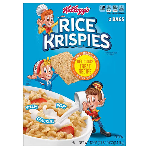 Kellogg's Rice Krispies Breakfast Cereal, 2 Pack