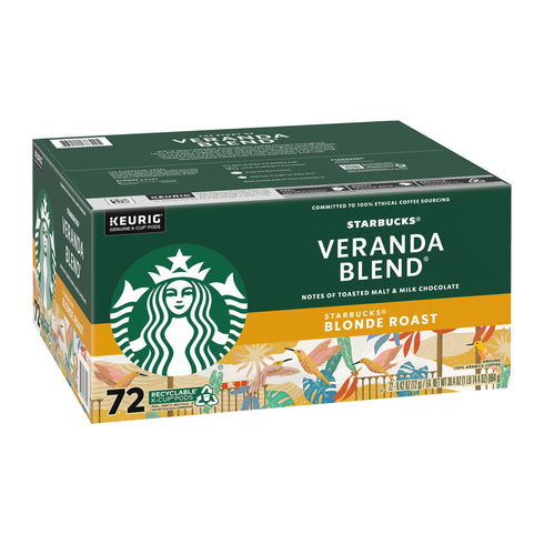Starbucks Veranda Blend Light Roast K-Cup Pods, 72 ct.