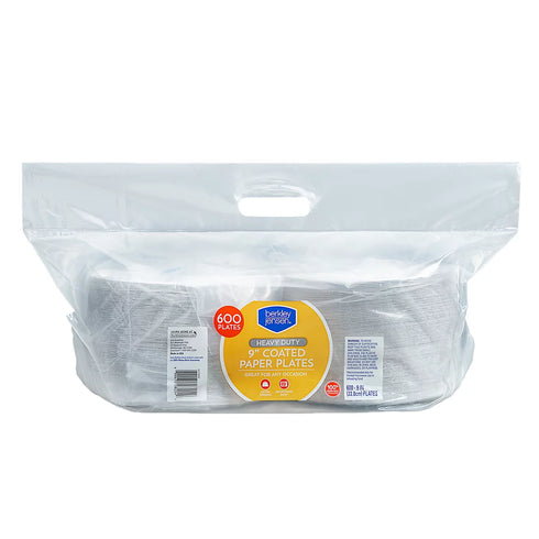 Berkley Jensen Heavy Duty 9" Paper Plates, 600 ct.