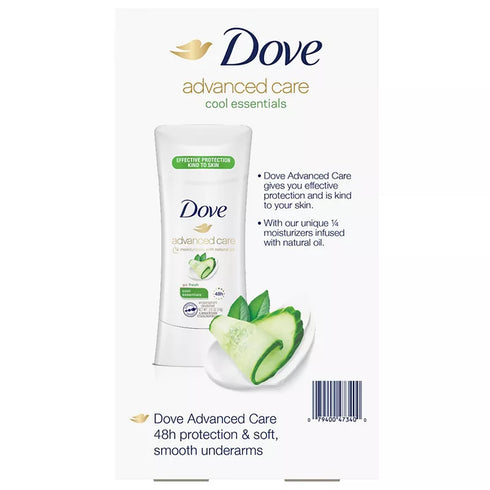 Dove Advanced Care Cool Essentials Deodorant, 4 Pack
