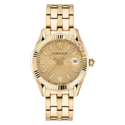 Versace Greca Time Gold Tone Bracelet Watch 41mm