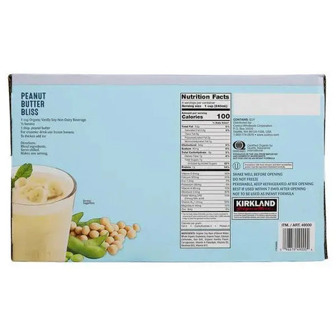 Kirkland Signature, Organic Soy Beverage, Vanilla, 32 fl oz, 12-Count