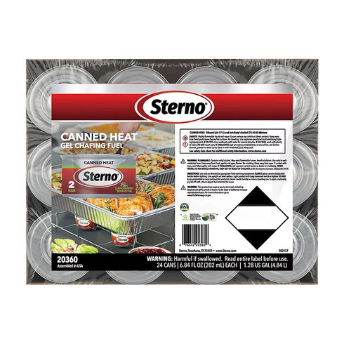 Sterno Ethanol Gel Canned Chafing Fuel for Catering