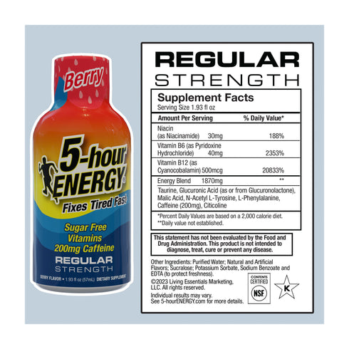 5-Hour Energy Shot Regular Strength - Berry, 24 pk./1.93 oz.