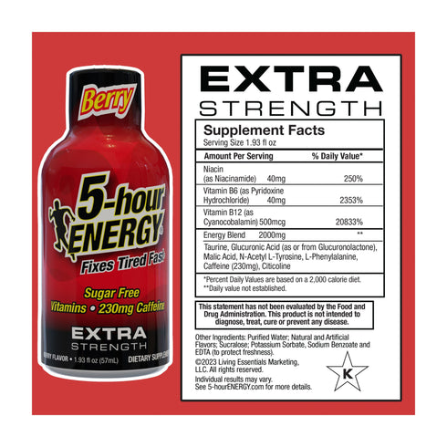 5-Hour Energy Shot Extra Strength - Berry, 24 pk./1.93 oz.