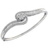 1.98 CT Diamond Swirl Bangle Bracelet in 14K Gold