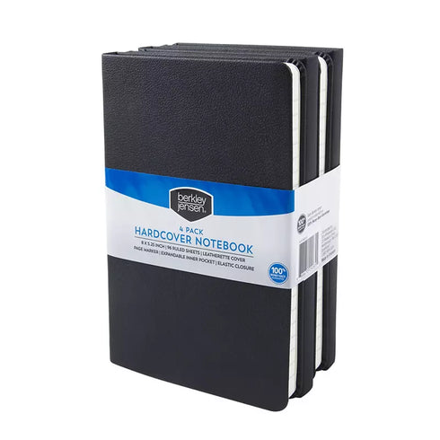 Berkley Jensen Hardcover Lined Journal, 4-Pack – Premium Writing Notebooks for Home, Office & School