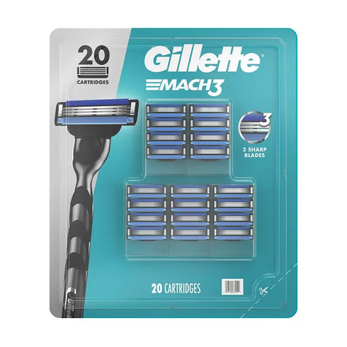 Gillette Mach3 Razor Blade Refill Cartridges for Men