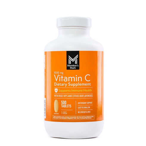 Vitamin C Plus Citrus Bioflavonoids & Rose Hips Tablets, 1000mg, 500 Count