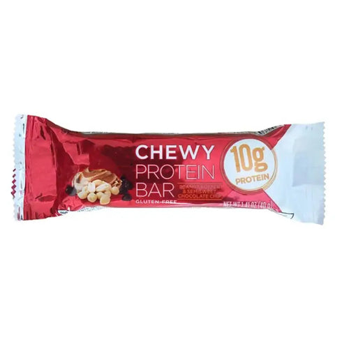 Kirkland Signature Chewy Protein Bar, Peanut Butter & Semisweet Chocolate Chip, 1.41 oz, 42-Count