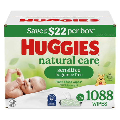 Huggies Natural Care Sensitive Baby Wipes - Unscented, 17 pk./1,088 ct.