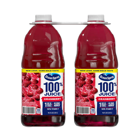 Ocean Spray 100% Juice Cranberry Juice Blend, 2 pk./96 fl. oz.