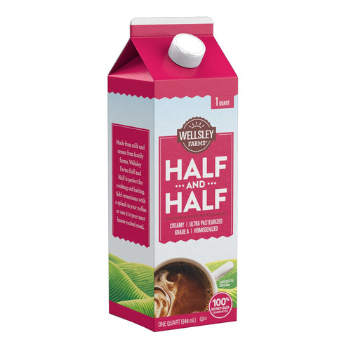 Wellsley Farms Half And Half, 32 oz.