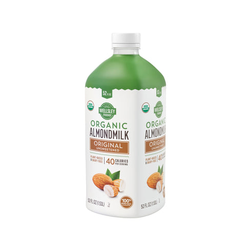 Wellsley Farms USDA Organic Unsweetened Original Almond Milk, 2 pk./52 oz.