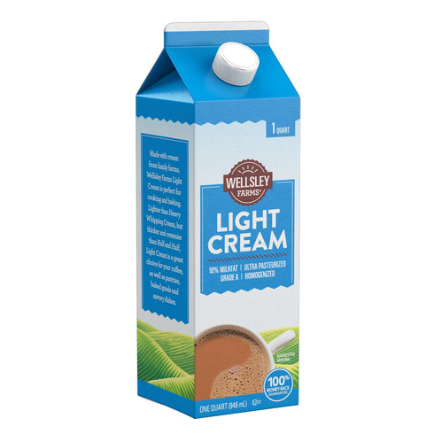 Wellsley Farms Light Cream, 32 oz.