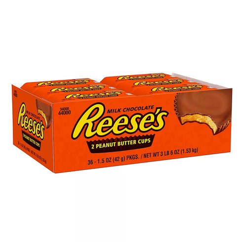 Reese’s Full-Size Milk Chocolate Peanut Butter Cups – 36 Count, 1.5 oz Each
