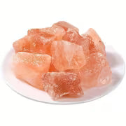 Natural Himalayan Pink Salt Raw Stones, Translucent to Opaque Mineral Chunks for Home Decor and Crafts