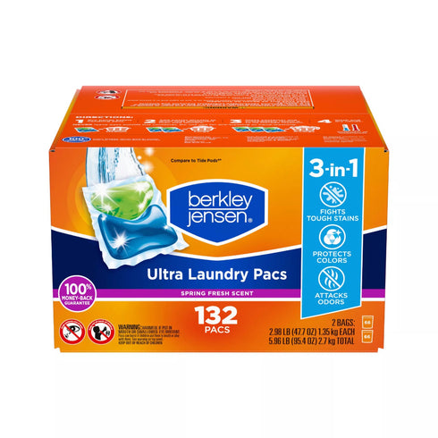Berkley Jensen Ultra Laundry Pacs - Spring Fresh Scent, 132 ct.