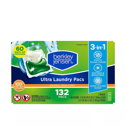 Berkley Jensen Ultra Laundry Pacs - Original Scent, 132 ct