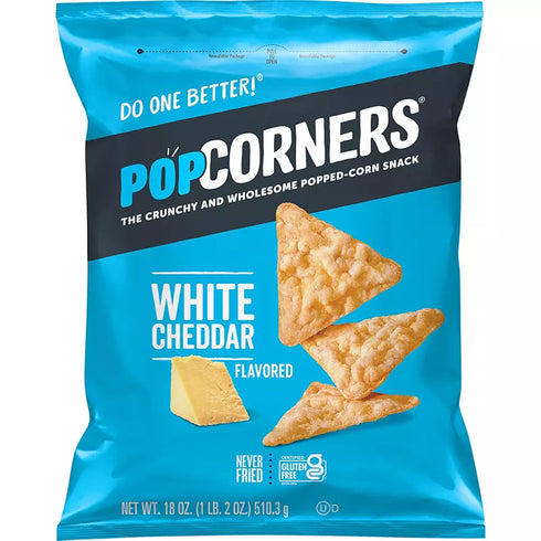 PopCorners Chips White Cheddar Snacks, 18 oz