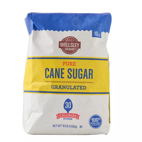 Wellsley Farms Premium Pure Cane Granulated Sugar, 10 lb Bag