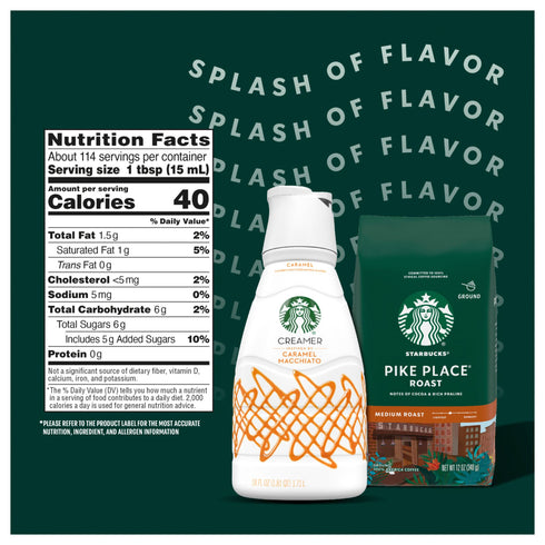 Starbucks Caramel Flavored Liquid Coffee Creamer, 58 fl. oz.