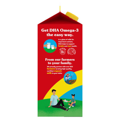 Horizon Organic DHA Omega-3 Milk, DHA 2 Percent Milk, Half Gallon Carton, 64 fl. oz.