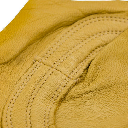 Plainsman Premium Cabretta Tan Leather Gloves – 2 Pairs, Soft & Durable Work Gloves, small.