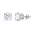 1.95 Carat Total Weight Solitaire Diamond Stud Earrings in 14K Gold