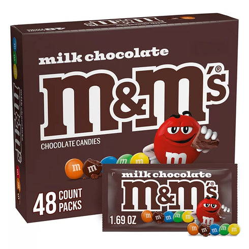 M&M'S Milk Chocolate Christmas Candy, Full Size Bulk Candy, 48 ct./1.69 oz