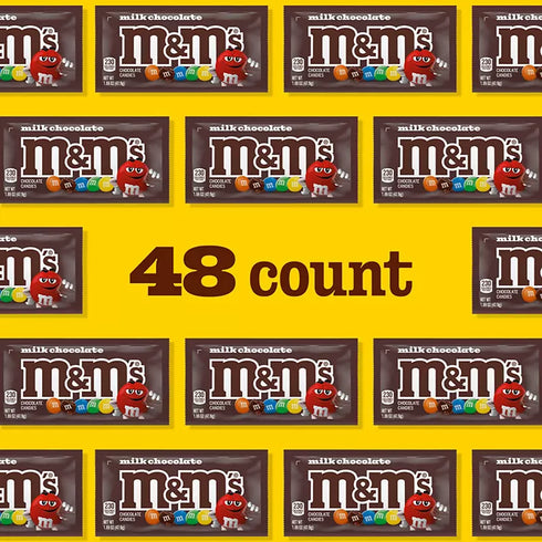 M&M'S Milk Chocolate Christmas Candy, Full Size Bulk Candy, 48 ct./1.69 oz