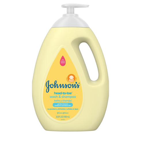 Johnson's Head-To-Toe Tear-free Gentle Baby Wash & Shampoo, 33.8 fl. oz