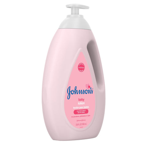 Johnson's Moisturizing Pink Baby Lotion with Coconut Oil, 33.8 fl. oz