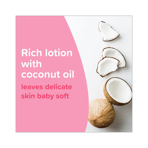 Johnson's Moisturizing Pink Baby Lotion with Coconut Oil, 33.8 fl. oz