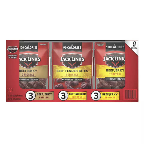 Jack Links Beef Jerky Variety Pack, 9 ct