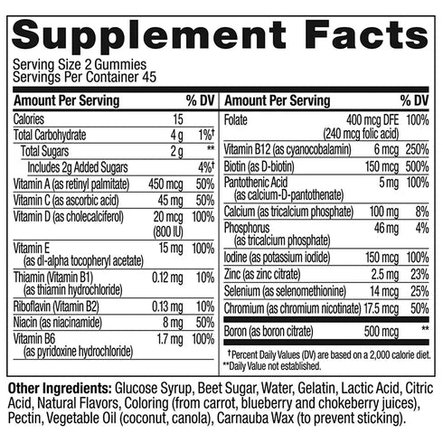Olly Women's Multivitamin Gummies - Berry, 200 ct