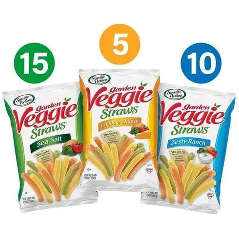 Sensible Portions Garden Veggie Straw, Variety Pack, 30 pk