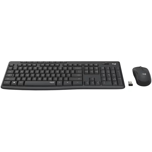 Logitech MK295 Silent Wireless Keyboard and Mouse Combo – Graphite, Quiet Touch Keys & Smooth Wireless Performance