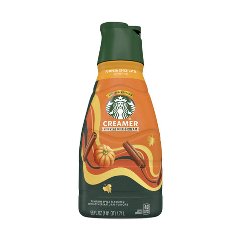 Starbucks Pumpkin Spice Flavored Coffee Creamer, Dairy Coffee Creamer, 58 fl. oz.