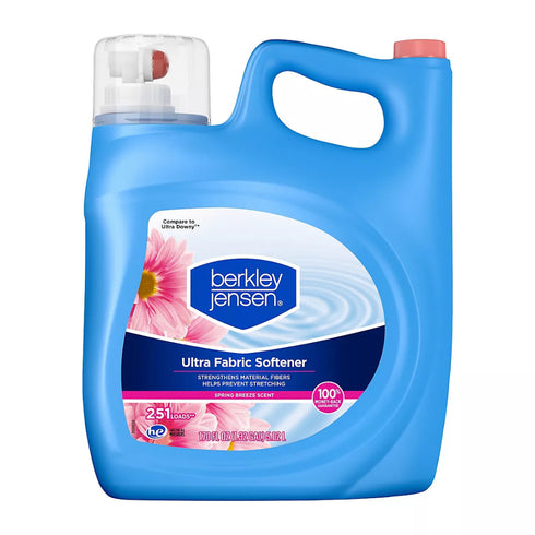 Berkley Jensen Ultra Liquid Fabric Softener - Spring Breeze, 251 loads/170 oz.
