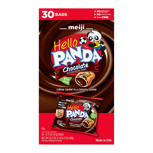 Hello Panda Chocolate Filled Biscuit Snacks – Fun Cookie Treats, 30 Count
