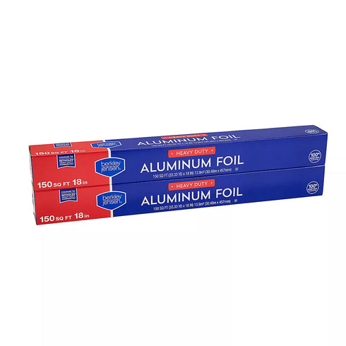 Berkley Jensen 18"" Heavy-Duty Aluminum Foil, 2 pk./150 sq. ft.
