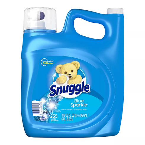 Snuggle Blue Sparkle Liquid Fabric Softener, 235 loads/188 oz.