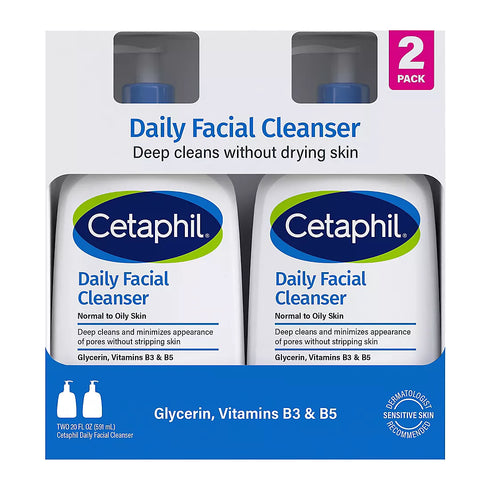 Cetaphil Daily Facial Cleanser – Hypoallergenic Face Wash for Sensitive Skin, Gentle & Non-Irritating