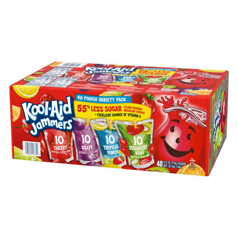 Kool-Aid Jammers Soft Drink Variety Pack, 40 pk./6 fl. oz.